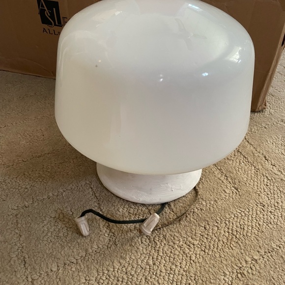 Vintage Milk Glass Mushroom Ceiling Light Fixture Shade - Picture 2 of 8